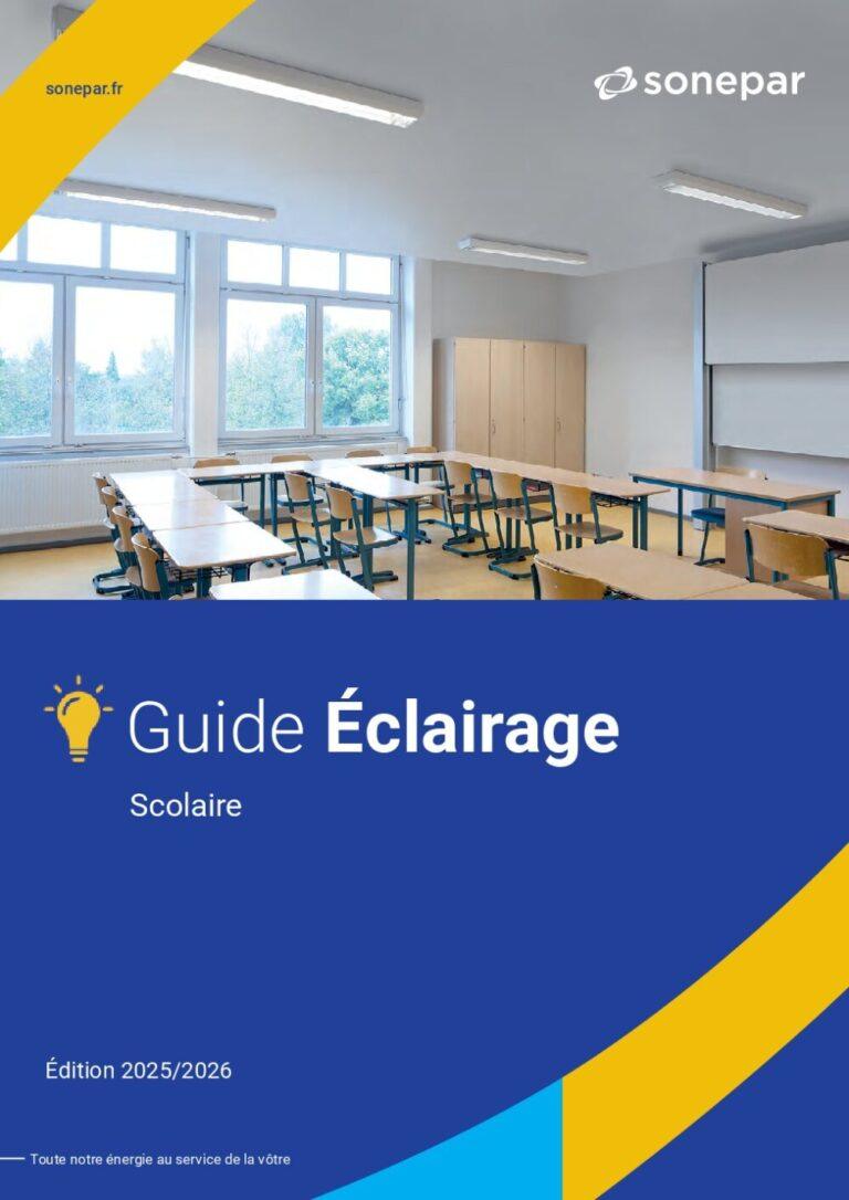 Couverture : Sonepar – Guide éclairage 2025 : Scolaire